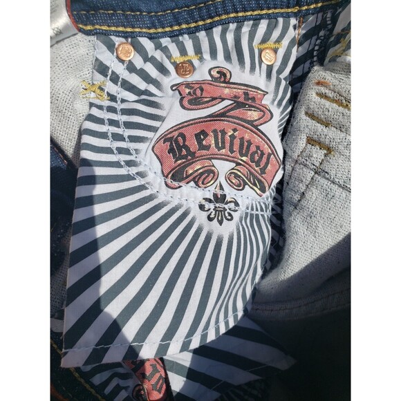 Rock Revival Jeans 25 Womens Blue Denim Jessica Skinny Leg Dark Wash Stretch - Picture 10 of 16